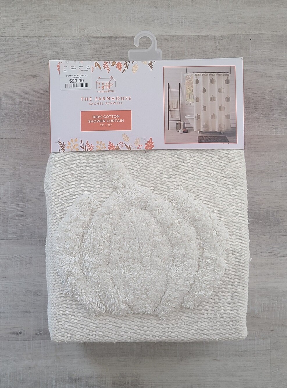 White Pumpkin Shower Curtain - The Farmhouse by Rachel Ashwell